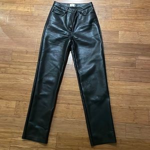 Aritzia Melina Faux Leather Pants (Regular Length)
